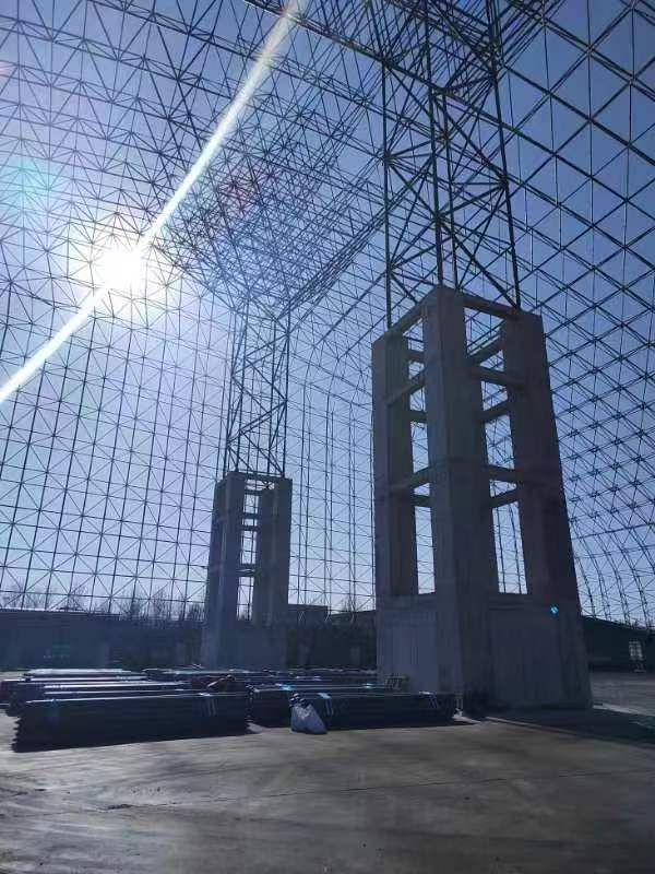 山东华中重钢案例——山东荣信煤棚网架工程完毕