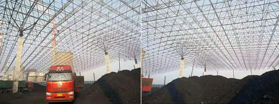诚峰热电厂储煤棚封闭项目网架工程